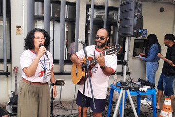 Banda Fator VIII: animando a celebração no HBH - Fotos: Adair Gomez